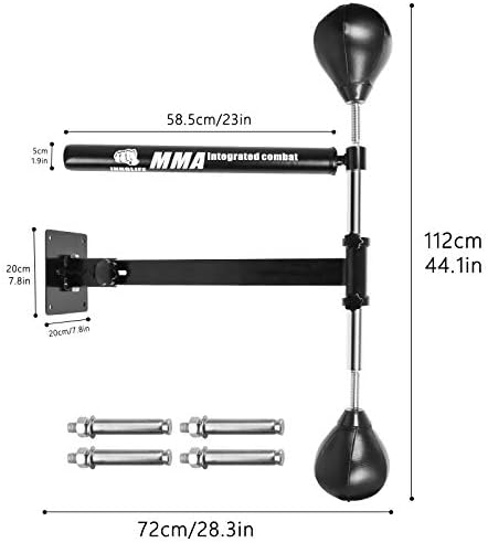 INNOLIFE Боксова Spinning Bar Стенен Треньор на Скоростта на ВМА с Двойно Пробивным Топката