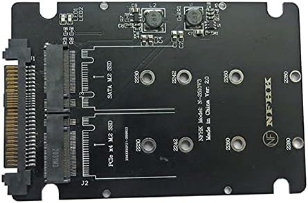 Съединители M. 2 SSD към адаптер U 2 2 в 1 M. 2 NVMe + M. 2 SATA NGFF SSD до PCI-E U 2 СФФ-8639 Адаптер, PCIe M2 Конвертор
