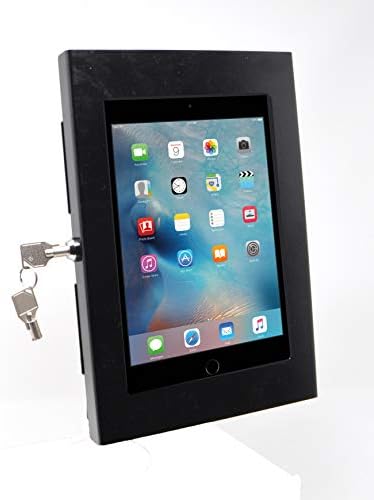 Защитен метален калъф TABcare с ключалка за iPad Mini 6 8.3 2021 Функционира като павилион, POS, магазин, изложбена дисплей (Черен, iPad Mini 6)