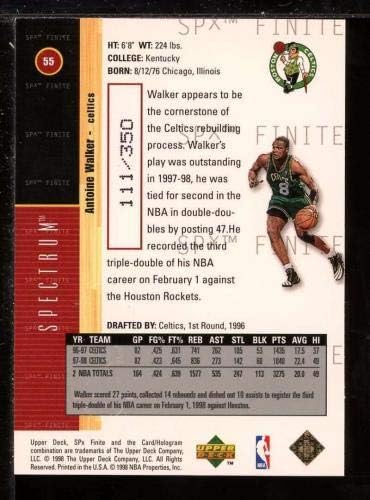 Карта Например Уокър 1998-99 SPx Finite Spectrum #55 - Баскетболни карта, Без знак