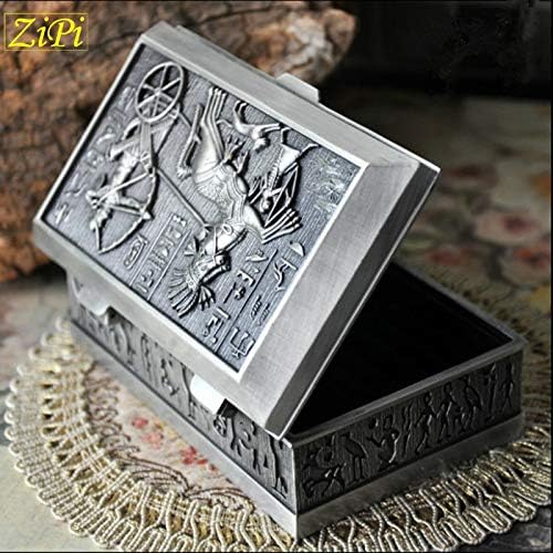 Anncus Zipi Ретро Европейски стил Корея ковчег принцеса за бижута египетски (древен) метална кутия за съхранение на бижута