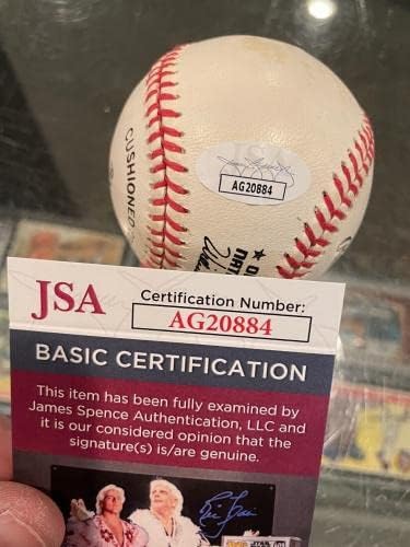 Грег Maddux Cubs Braves Padres Hof - Бейзболен сингъл с Автограф от Jsa - Бейзболни топки с автографи