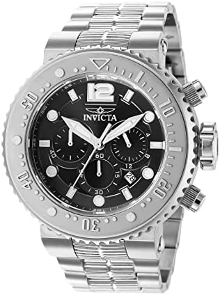 Мъжки часовник Invicta 37220 Pro Diver с кварцов хронограф и черен циферблат
