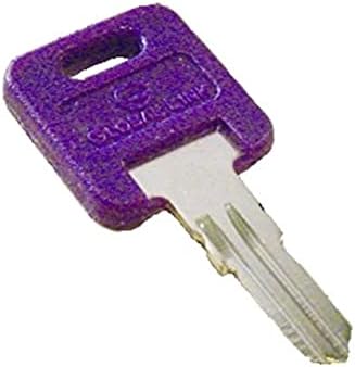 Global Link G334 Ключ от ремаркето за кемпери RVS, Изсечен по номер на ключ/замък G334, ЕДИН Лилаво Ключ за подмяна на