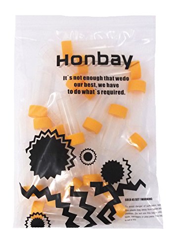 Honbay 20pcs Пластмасови Епруветки с обем от 5 мл С Винт на Капака за Флакон с Orange Уплътнителен Капак на Контейнер