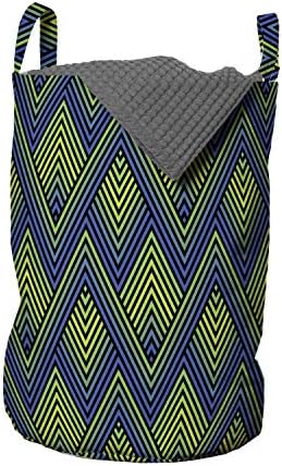 Чанта за дрехи Ambesonne Wave с Геометричен модел под формата на Абстрактни шеврона с Зигзагообразным модел в светли