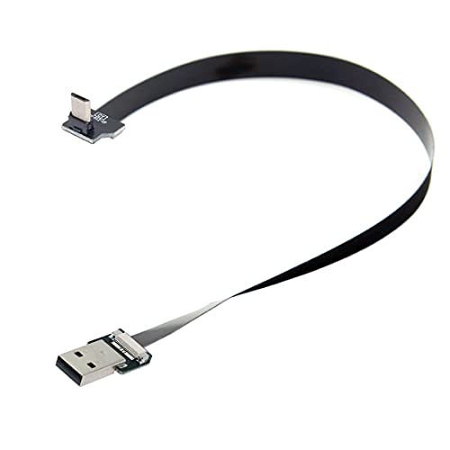 ChenYang CY Type-A USB 2.0 Plug към Micro USB 5Pin куплунга, а Под ъгъл 90 Градуса За Пренос на Данни Плосък Тънък Гъвкав