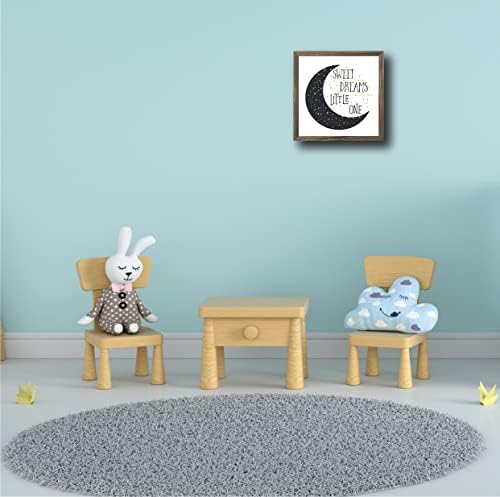 Декоративна Дървена Табела Mienno Sweet Dreams Little One За декор на детска и у дома, Дървени Детски 13,2x13,2 инча,