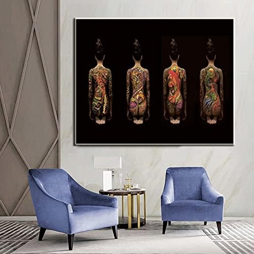 Естетика стая Плакат на Японската Гейша Изкуство Стенен Декор Платно Живопис Плакати и Щампи Стенни Художествени Картини
