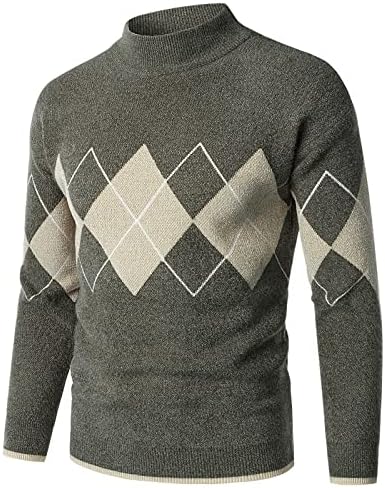 Ymosrh Пуловер Мъжката есенно-Зимния Случайни Модерен Пуловер с кръгло деколте и принтом, качулки