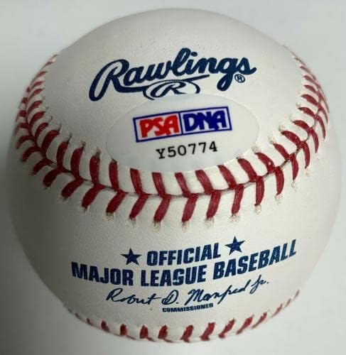 Мат Шумейкър подписа PSA MLB Fear the Beard от Мейджър лийг бейзбол Y50774 - Бейзболни топки с автографи