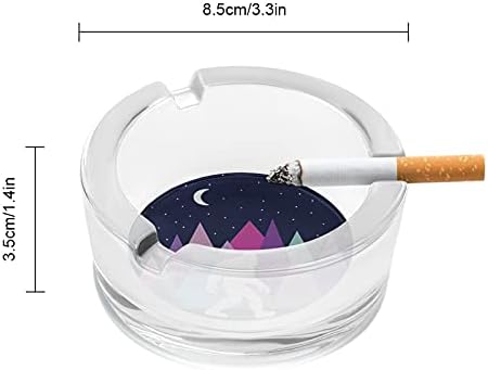 Многоцветен Гора Снежен Човек Саскватч Цигари Пушачите Стъклени Пепелници Пепелник За Домашния Офис Плот Украса На Масата