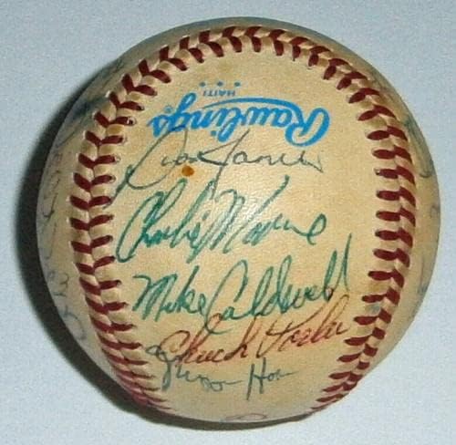 1984 Екип BREWERS подписа бейзболен Робин Йоунт Молитор JSA LOA 24 AUTO Милуоки - Бейзболни топки с автографи