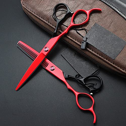 Ножица за подстригване на коса, 6-инчов професионални ножици за лявата ръка Япония 440c за подстригване набор от режещи