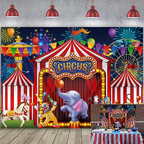 GYA 5x3ft Червен Цирк Фон Палатки увеселителен Парк Stratus Детска Площадка Карнавальная Въртележката Децата Момче Момиче