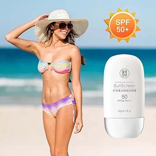 Spf50 + Слънцезащитен Крем за лице и тяло Против Изпотяване, Избелващ Слънцезащитен Крем, Слънцезащитен Крем За защита на кожата, 50 мл MA3