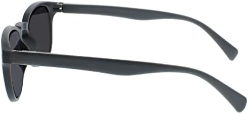 OPULIZE Pop 2 Опаковки Мъжки Женски Гладко Матово Сиви Слънчеви Очила За Четене UV400 Кутия Панти Ретро Кръгли SS2-7