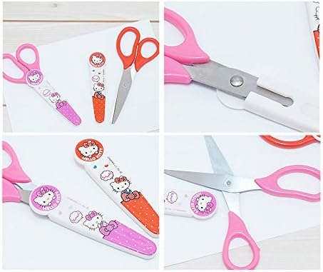 Нови детски ножици Sanrio Hello Kitty Safety: Коте Обича Сладки неща (Червени)