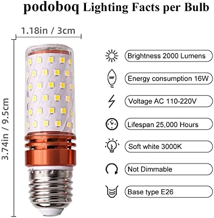 led крушки за царевица podoboq мощност 16 W, търговски лампа с висока мощност, Еквивалентна на електрически крушки с