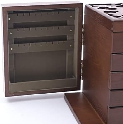 Ковчег за бижута, 5 Слоеве на Дървени Винтажного Организатор За Бижута Кутия За Съхранение на Бижута с 4 чекмеджета,