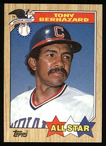 1987 Topps 607 All-Star Тони Берназард Кливланд Индианс (бейзболна картичка) NM/ MT Индианс