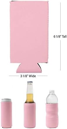 Snertz 6 Опаковки Тънки розови заготовки за сублимация на Направи си сам, трайни, сгъване, Изолирани неопреном, Обтягивающих