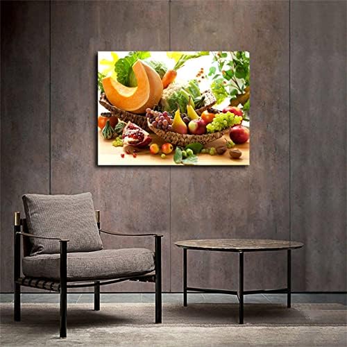 Цветно Разнообразие от Зеленчуци и плодове, Плакат с изображение на хранене, с Качествен Принт на Платно за декора на стените, Винтажное Стенно Изкуство за естетик?