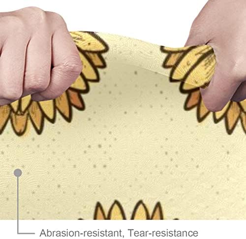 Много дебело килимче за йога със слънчогледи на заден план - Екологично Чист Нескользящий подложка за упражнения и фитнес