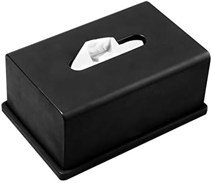 Кутия за Салфетки /Притежателя на Черната Правоъгълна Кутия за Салфетки Притежателя с Чекмедже Домакински Плот за Баня
