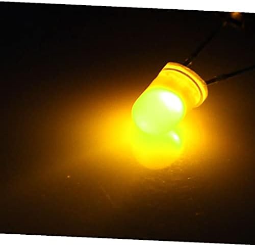Нов LON0167 10шт 5мм С кръгла горна част, един-цветен Жълт Led лампа, светодиоди (10шт 5мм runde Oberseite einzelne Farbe