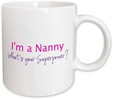 3dRose I ' m A Nana В от твоя Сверхспособность-Ярко-розово-Забавен подарък за баби, Керамична чаша, 11 грама