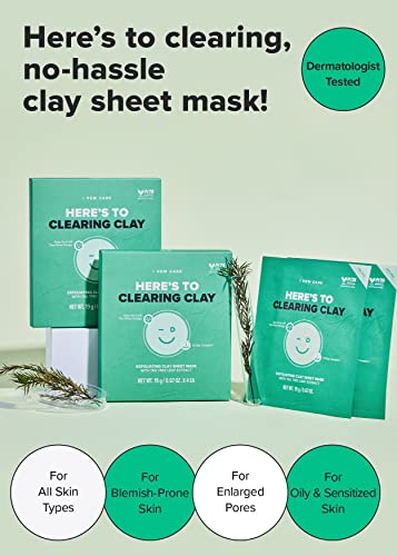 Маска от глина I оросяване планина CARE Sheet Mask - Ето Почистваща глина, 4 бр. + Нощен крем - Штепсельная вилица, опаковане