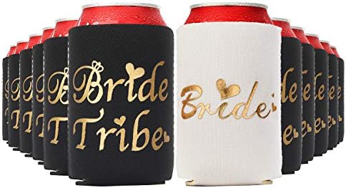 Комплект ръкави за Охладители на Бирени Кутии за моминско парти, Неопренови Калъфи за консервни Кутии за напитки Bride