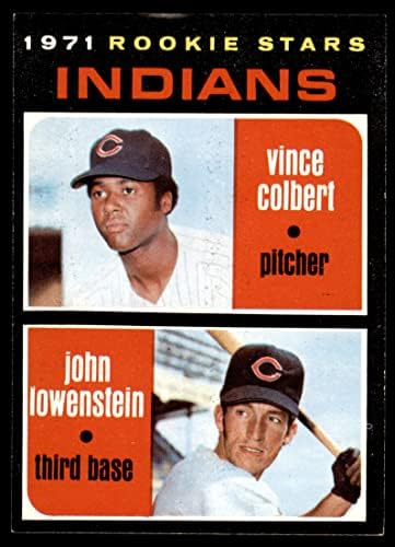 1971 Topps 231 Начинаещи Индианс Винс Colbert/ Джон Ловенштейн Кливланд Индианс (Бейзболна картичка) EX/MT Indians