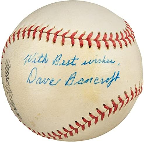 Най-добрите бейзбол сингъл на Дейв Бэнкрофта с автограф на PSA DNA & JSA COA - Бейзболни топки с автографи