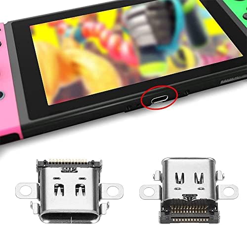 2 Комплекта Сменяеми 12-пинови конектори Type C Sync Power Charge За зареждане на C USB Порт за Nintendo Switch