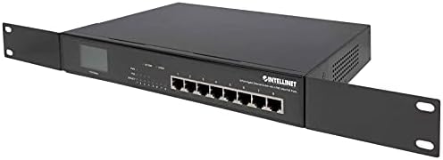 Intellinet Network Solutions 8-port Gigabit Ethernet switch с 4 порта Ultra PoE и LCD екран, 4 порта Power Over Ethernet