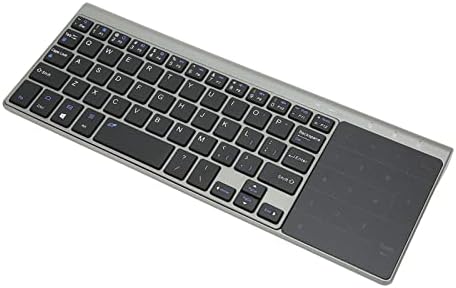 Безжична Клавиатура ASHATA, Безжична Сензорна Клавиатура, 2,4 G със сензорен панел Мишка, USB-приемник, Лесно Управление
