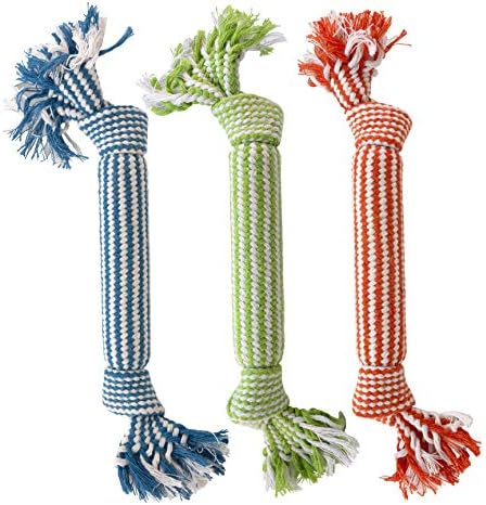 Грызущая Голяма Веревочная играчка-пищалка за кучета - Допринася за здравето на зъбите и венците на Вашия домашен любимец, цветовете могат да варират