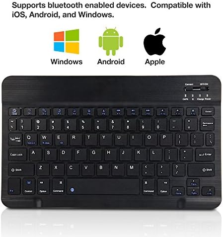 Клавиатурата на BoxWave, съвместима с Motorola Moto Tab G70 (клавиатура от BoxWave) - Bluetooth клавиатура SlimKeys,
