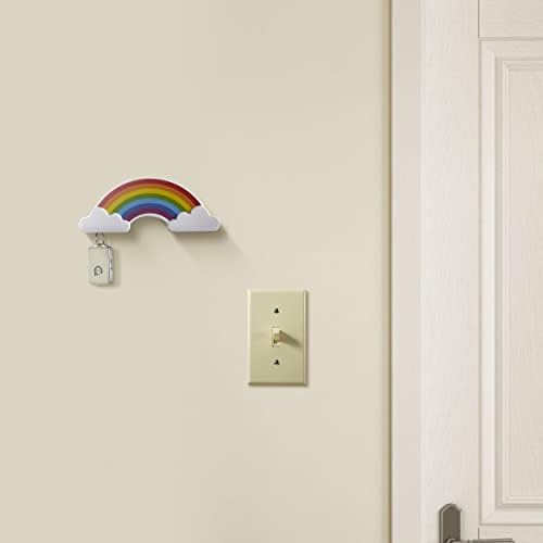 Магнитна кука за ключове TWONE Charming Rainbow & Cloud - Странен декор, лесна инсталация, надеждно закрепване за ключове