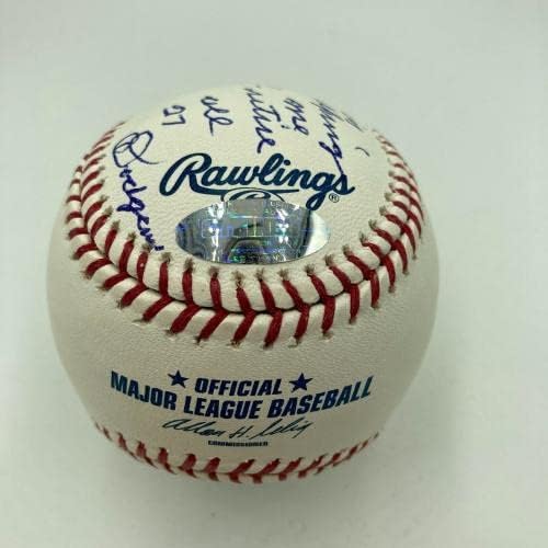 Холограма на Йога Берры и Дон Ларсен World Series the Perfect Game с Автограф Бейсболистов MLB - Бейзболни топки с Автографи