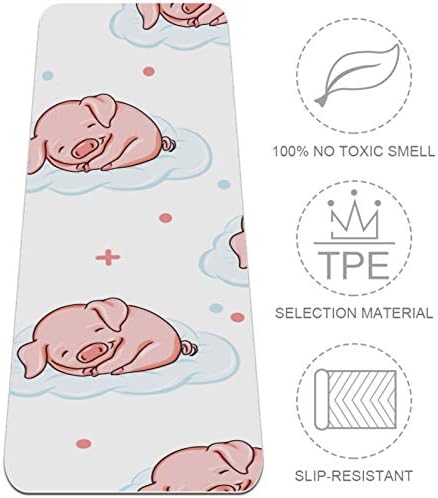 Дебела подложка за йога Siebzeh Pig Animal Sleep Премиум-клас, в екологично Чист Гумена подложка за здраве и фитнес,