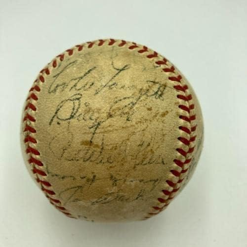 Използвани бейзболни топки Световните серии 1952 г. С автографи на участниците и съдиите JSA COA - MLB Използваните от