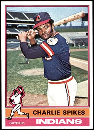 1976 Topps 408 Чарли Спайкс Кливланд Индианс (Бейзболна карта) в Ню Йорк Индианс