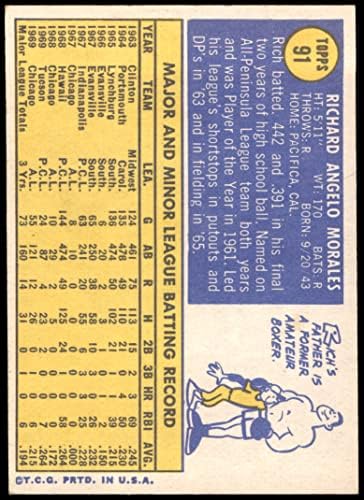 1970 Topps 91 Рич Моралес Чикаго Уайт Сокс (бейзболна карта) в Ню Йорк Уайт Сокс