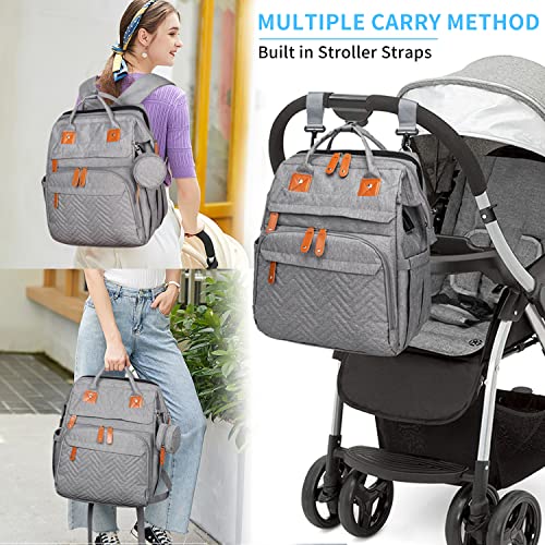 Раница-чанта за памперси KABAQOO Baby - Чанта за Памперси с Подвижна станция за Преобличане, Детска чанта за момчета и Момичета Търсене по Регистъра на новородено, Подаръ