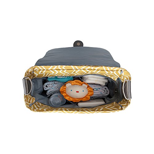 Чанта за памперси JJ Cole Backpack с Нескользящими дръжки и Много джобове, Цитриновая Решетка