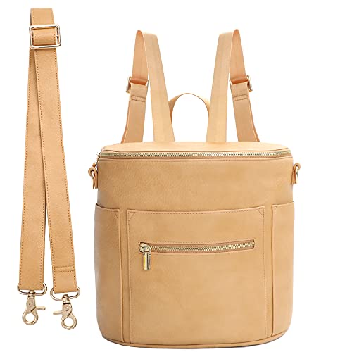 Раница-чанта за Памперси miss fong Leather, Чанта за Памперси-Раница с Пеленальной Подложка (Нормална + Мини)