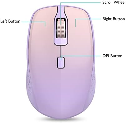 Безжична мишка BreSii за лаптоп: Bluetooth-мишка с подложка за мишка, 2-режимная безжична мишка Bluetooth, Компютърна